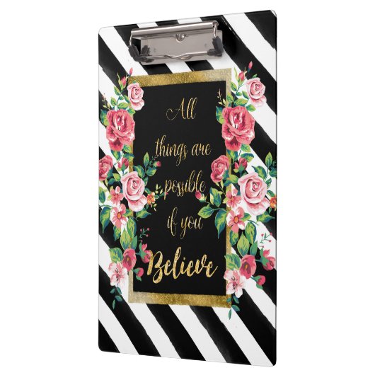 Modern gouden inspirerend quote klembord (Links)