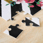 Modern gouden inspirerend quote legpuzzel (Zijkant)