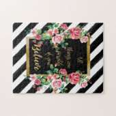 Modern gouden inspirerend quote legpuzzel (Horizontaal)