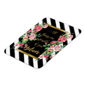 Modern gouden inspirerend quote magneet (Linkerzijde)