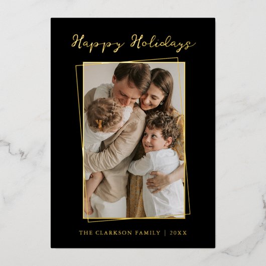 Modern gouden kader fijne feestdagen (Voorkant)