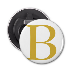 Modern Gouden Kleur Monogram Naam toevoegen Initia Button Flesopener