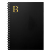 Modern Gouden Kleur Monogram Naam toevoegen Initia Notitieboek (Voorkant)