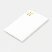 Modern Gouden Kleur Monogram Naam toevoegen Initia Post-it® Notes (Schuin)