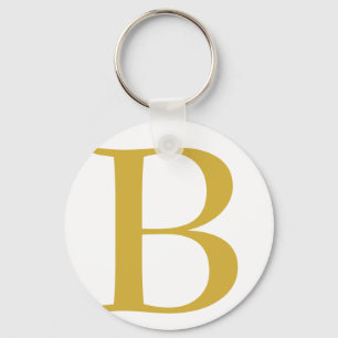Modern Gouden Kleur Monogram Naam toevoegen Initia Sleutelhanger