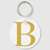 Modern Gouden Kleur Monogram Naam toevoegen Initia Sleutelhanger (Achterkant)