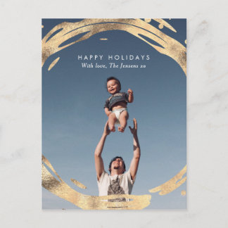 Modern Gouden krans familiekaart briefkaart