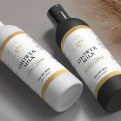 Modern Gouden Logo 6 OZ 8 OZ Cosmetische Fles Etik Sparkling Wijnetiket