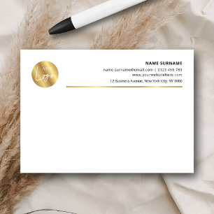 Modern Gouden Logo Contactgegevens Merk Corporate Post-it® Notes
