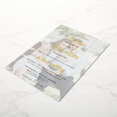 Modern gouden script 2 foto's bruiloft folie uitno folie uitnodiging (Gedraaid)