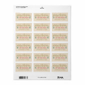 Modern Gouden Script Prettig Kerstmis Adres Etiket (Full Sheet)