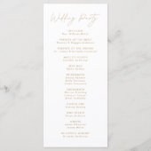 Modern Gouden Script Trouwprogramma (Achterkant)