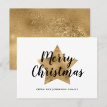 Modern Gouden Ster Prettig Kerstfeest 