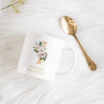 Modern Gouden Waterverf Bloemenletter I | Monogram Koffiemok<br><div class="desc">Modern Gouden Waterverf Bloemenletter I | Monogram</div>