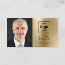 Modern Gouden Zakelijk Logo Foto Visitekaartje