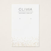 Modern goudglitter, aangepast juwelenaarscherm visitekaartje (Voorkant)