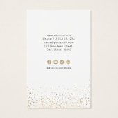 Modern goudglitter, aangepast juwelenaarscherm visitekaartje (Achterkant)