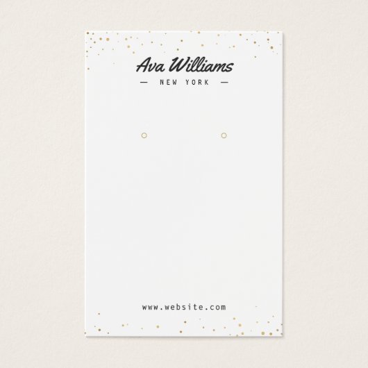 Modern goudglitter, aangepast juwelenaarscherm visitekaartje (Voorkant)