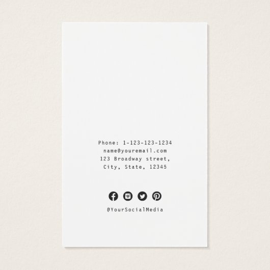 Modern goudglitter, aangepast juwelenaarscherm visitekaartje (Achterkant)