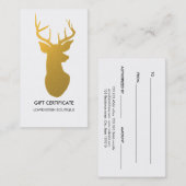 Modern goudlegercertificaat voor rendieren kortingskaartje (Voorkant / Achterkant)