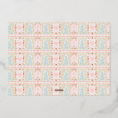 modern goudpastelfotokerstthema lijst folie feestdagenkaart (Achterkant)