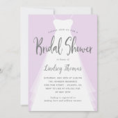 Modern gown EDITABLE COLOR Vrijgezellenfeest nodig Kaart (Voorkant)