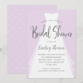 Modern gown EDITABLE COLOR Vrijgezellenfeest nodig Kaart (Voorkant / Achterkant)