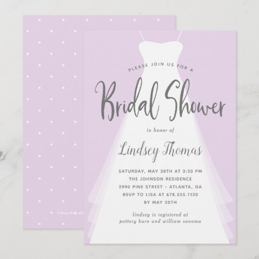 Modern gown EDITABLE COLOR Vrijgezellenfeest nodig Kaart (Voorkant / Achterkant)