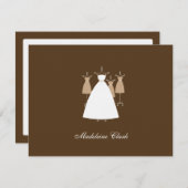 Modern Gowns Flat Hartelijk dank - Latte kaart (Voorkant / Achterkant)