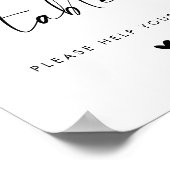 Modern Graastafel Bord voor Bruiloft Poster (Hoek)