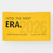 Modern Grad Era 2026 Yellow Typography Banner (Horizontaal)