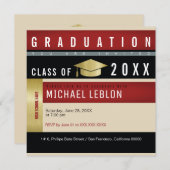 modern grad nodig for student guests kaart (Voorkant / Achterkant)