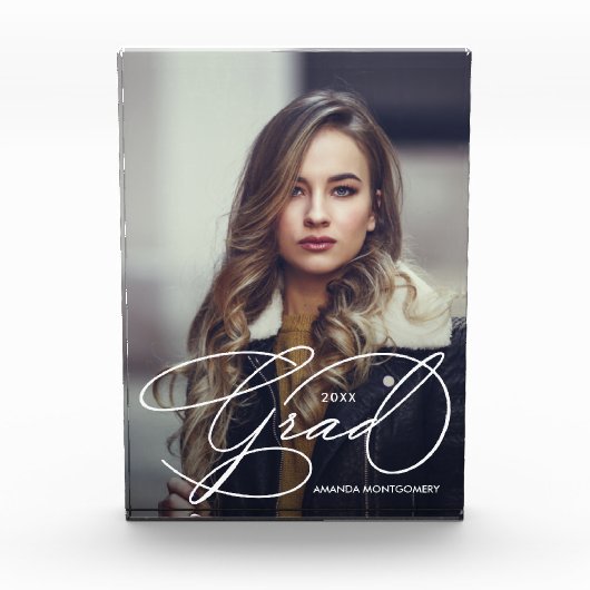 Modern Grad Script Graduation Fotoblokken (Voorkant)
