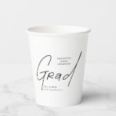 Modern Grad Script Typography Graduation Papieren Bekers (Achterkant)