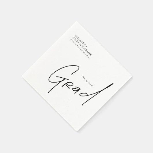 Modern Grad Script Typography Graduation Servet (Hoek)