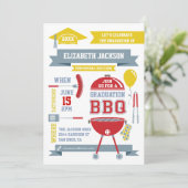 Modern Gradation BBQ Invitation Kaart (Staand voorkant)