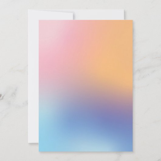 Modern Gradient Aura Rainbow Afstudeerder Party In Kaart (Achterkant)