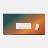 Modern Gradient - Blauwgroen en Oranje Fade Bureaumat (Keyboard & Muis)