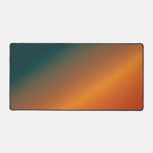 Modern Gradient - Blauwgroen en Oranje Fade Bureaumat (Voorkant)