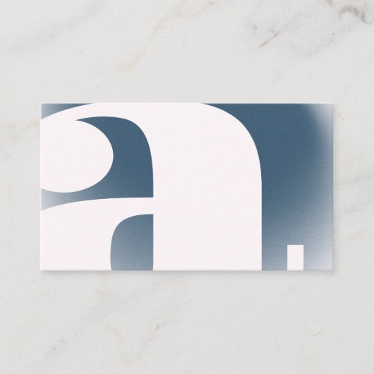Modern Gradient Blur Noise Letter Grijs Blauw Visitekaartje (Voorkant)