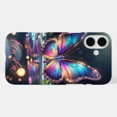 Modern Gradient Butterfly Monogrammed Hoesje- Mate Case-Mate iPhone Case (Achterkant (horizontaal))