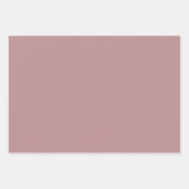 Modern Gradient Dusty Blush Mauve Effen Roze 3Set Inpakpapier Vel (Voorkant 3)