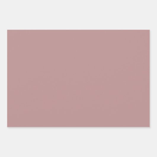 Modern Gradient Dusty Blush Mauve Effen Roze 3Set Inpakpapier Vel (Voorkant 3)