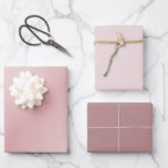 Modern Gradient Dusty Blush Mauve Effen Roze 3Set Inpakpapier Vel<br><div class="desc">Eenvoudige stijlvolle 3-set inpakpapier vellen. Een verloop met twee extra effen kleuren in tinten van blos,  stoffig en mauve.</div>