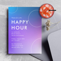 Modern Gradiënt Happy Hour (blauw)