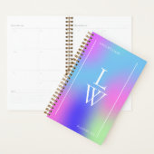 Modern Gradient Monogrammed Afspraakbedrijf Planner (Display)