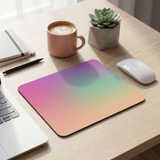 Modern Gradient Mouse Pad Pink Green Yellow Muismat