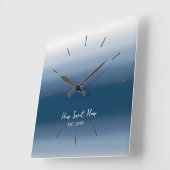 Modern Gradient Wall Clock - Home Sweet Home Vierkante Klok (Hoek)