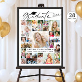 Modern Graduate 28 Photo Collage Party Display Poster