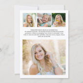 Modern Graduate 5 Photo Graduation Kaart (Achterkant)